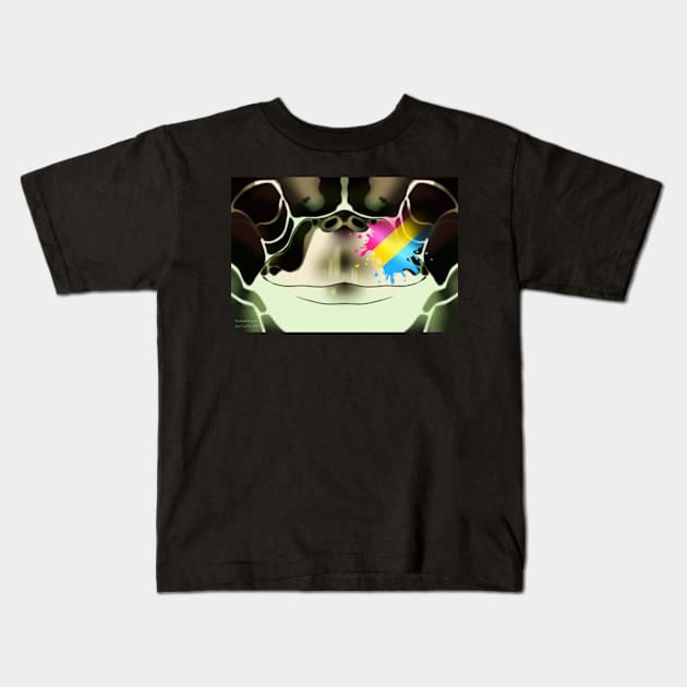 Pansexual Sea Turtle Face Kids T-Shirt by KeishaMaKainn